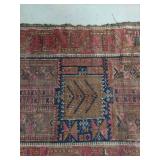 Vintage Hand Knotted Wool Area Rug Geometric Scatter See Photos