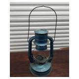 Air Pilot Blue Metal Kerosene Hurricane Lantern Cold Blast Style