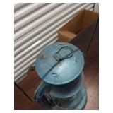 Air Pilot Blue Metal Kerosene Hurricane Lantern Cold Blast Style