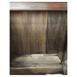 Antique Step Back Glass Door Cabinet Over 3 Drawer Chest