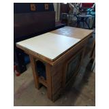 Custom Wood Work Table Shop Island w Laminate Top 4ft x 2ft x 3ft