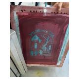 Lot Including Approximately 18 Screen Printing Frames 20x24 Aluminum Wood