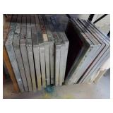Lot Including Approximately 18 Screen Printing Frames 20x24 Aluminum Wood