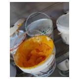 Lot Including Approximately 14 Screen Printing Ink Buckets Union Wilflex