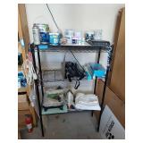 Lot Including Wire Shelf Dymo Scale Cords Paint & Household Items
