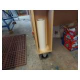 Rolling Utility Work Table Cabinet on Casters Laminate Top Storage