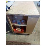 Rolling Utility Work Table Cabinet on Casters Laminate Top Storage