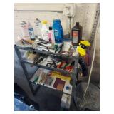 Lot Including Assorted Hand Tools Cleaners Hardware Supplies