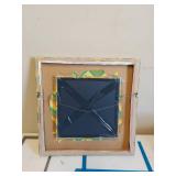 Hand Painted Chevron Wall Mirror Square 24x24 Colorful Frame Decor