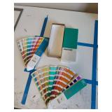 Lot Including Pantone Formula Guide Plus Series Fan Decks w Box