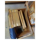 Lot Including Approximately 12 Wood Screen Printing Frames Screens