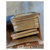 Lot Including Approximately 12 Wood Screen Printing Frames Screens