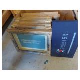 Lot Including Approximately 12 Wood Screen Printing Frames Screens