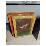 Lot Including 4 Wood Screen Printing Screens Silk Screen Frames