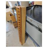 Wood CD Media Storage Tower Rack Narrow Pine Finish Approx 4 Ft Tall