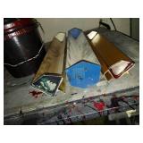 Lot Including 3 Screen Printing Scoop Coaters & Emulsion Bucket