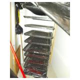 Freestanding Metal Drying Rack With Plastic Trays Approx 6 Ft Tall