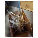 Lot Including Approx. Assorted Clear Plastic & Wood Clothes Hangers