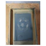 Lot Including Approximately 18 Screen Printing Frames & 3 Light Floor Lamp