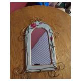 Abba Industrial Corp Floral Wall Mirror Gold Tone Scroll Frame