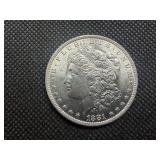 1881 O Morgan Silver Dollar