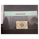 FR 1242 First Issue 10 Cent Fractional Currency Straight Edges; w / ABNCo. Monogram PCGS About New 50