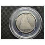 1848 Seated Liberty Silver Half Dollar