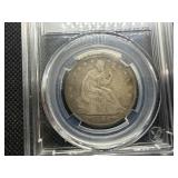 1855 O Seated Liberty Silver Half Dollar NUMIS F