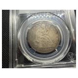 1855 O Seated Liberty Silver Half Dollar NUMIS F