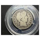 1909 O Barber Silver Half Dollar