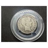1914 S Barber Silver Half Dollar