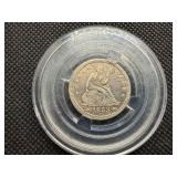 1853 Seated Liberty Quarter with Rays