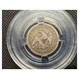 1854 Seated Liberty Quarter