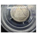 1876 Seated Liberty Quarter