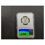 1964 Silver Washington Quater NGC AU 58