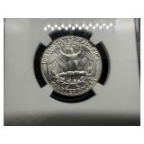 1964 Silver Washington Quater NGC AU 58