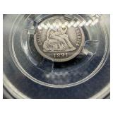1891 O Seated Liberty Dime