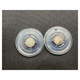 1906 S 1908 D Barber Dimes