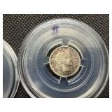 1906 S 1908 D Barber Dimes