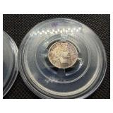 1906 S 1908 D Barber Dimes