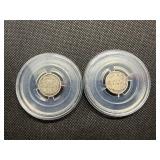 1906 S 1908 D Barber Dimes