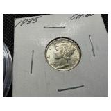 1931 and 1935 Silver Mercury Dimes