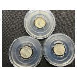 1942, 1942 D, 1942 S Silver Mercury Dimes