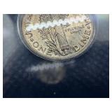 1942 D Silver Mercury Dime ANACS AU58