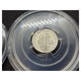 1945 and 1945 D Silver Mercury Dimes