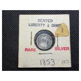 1853 Seated Liberty Half Dime