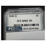 1949 D Jefferson 5C PCI MS 67 FS