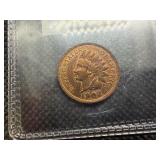 1873 and 1902 Indian Head Pennies