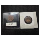 1873 and 1902 Indian Head Pennies