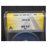 1924 1C ANACS MS63 RB